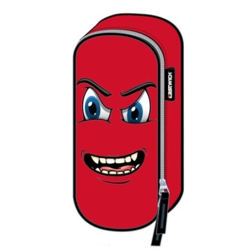 Astuccio ovale con zip deluxe Expression "Mad" Red Cm. 21x10x5