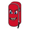 Astuccio ovale con zip deluxe Expression "Mad" Red Cm. 21x10x5