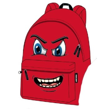 Zaino scuola americano Expression "Mad" Red Cm. 43x33x13