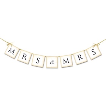 Festone banner Mrs & Mrs