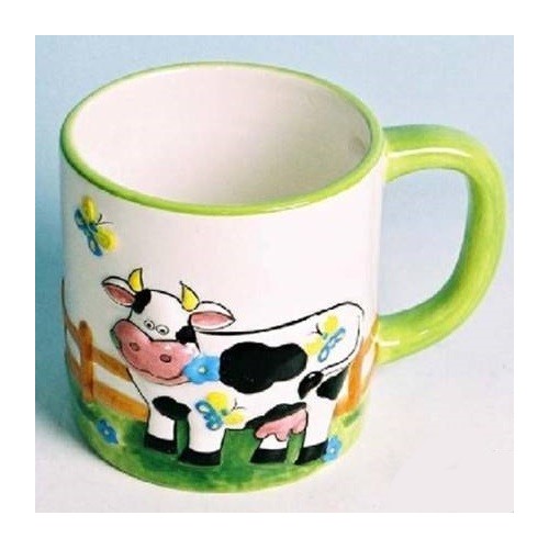 Tazza mug ceramica mucca 3D Cm. 10