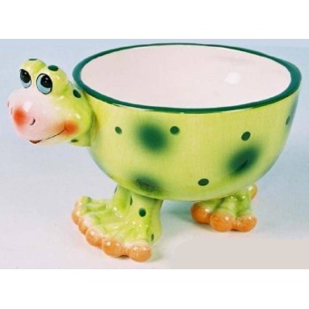 Scodella ceramica 3D con piedini rana Cm. 12