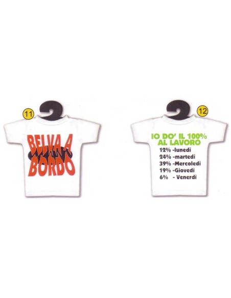 Mini t-shirt con ventosa umoristica assortita