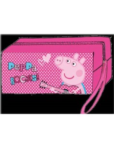 Bustina pochette con zip Peppa Pig Rock Cm. 21x11x10