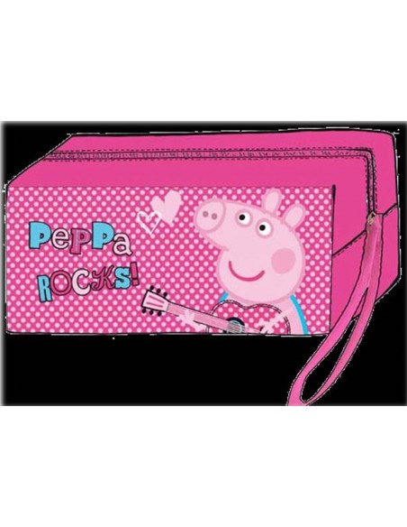 Bustina pochette con zip Peppa Pig Rock Cm. 21x11x10