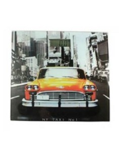 Bilancia pesapersone piano cristallo Cm. 28x28 - Taxi giallo