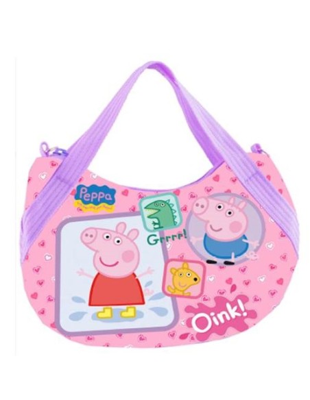 Borsetta mezzaluna Peppa Pig e George Cm. 15x13