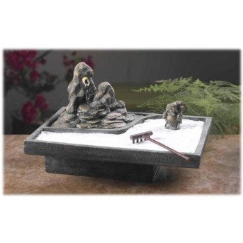 Fontana con giardino zen e Buddha Cm. 29x20x18h - Compreso motorino