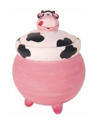 Barattolo ceramica mucca con tappo 3D piccolo