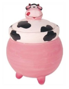 Barattolo ceramica mucca con tappo 3D grande