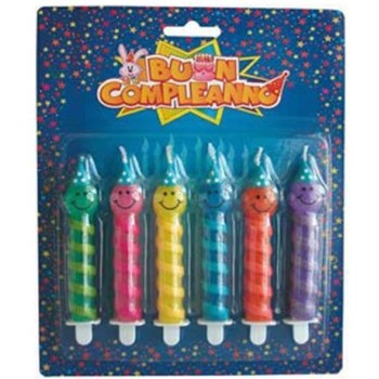 Candeline per torta torciglione smile