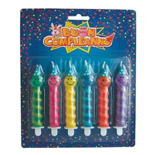 Candeline per torta torciglione smile