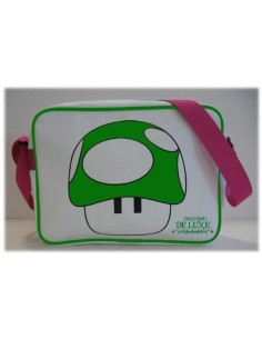 Borsa tracolla rettangolare ecopelle "Fungo" bianca