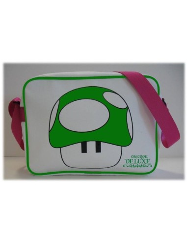 Borsa tracolla rettangolare ecopelle "Fungo" bianca