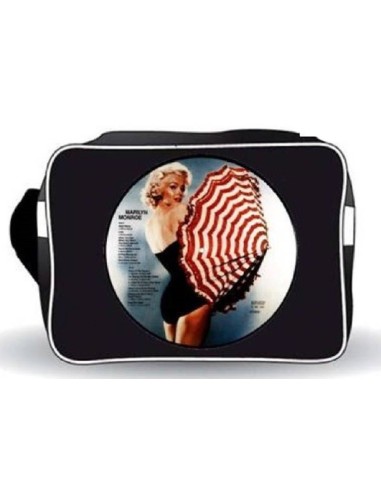 Borsa tracolla rettangolare ecopelle Marylin "Umbrella" nera