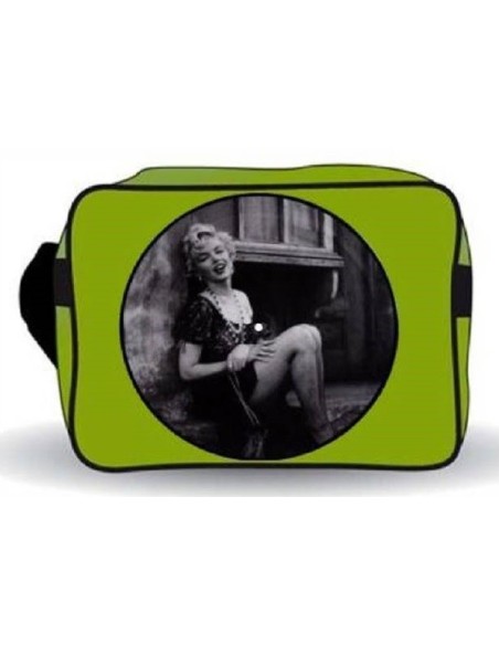 Borsa tracolla rettangolare ecopelle Marylin "Noir" verde