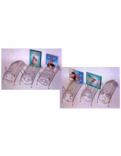 Porta cd / dvd cromato animali steso Cm. 40x14x11
