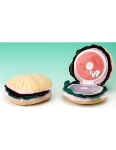 Porta cd / dvd / videogiochi peluche "Panino Hamburger"