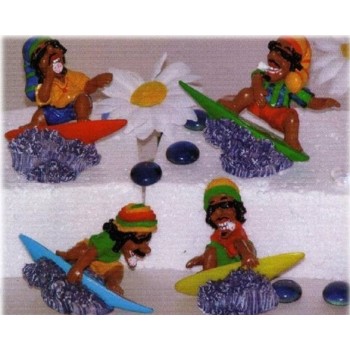 Statuina resina mini Surf rasta