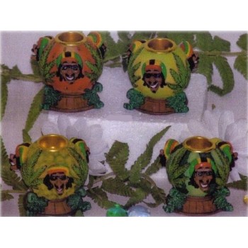 Portacandela resina rasta 3D