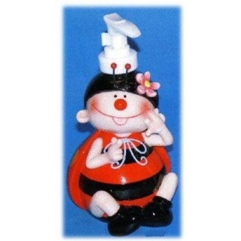 Dosatore sapone liquido 3D resina Coccinella