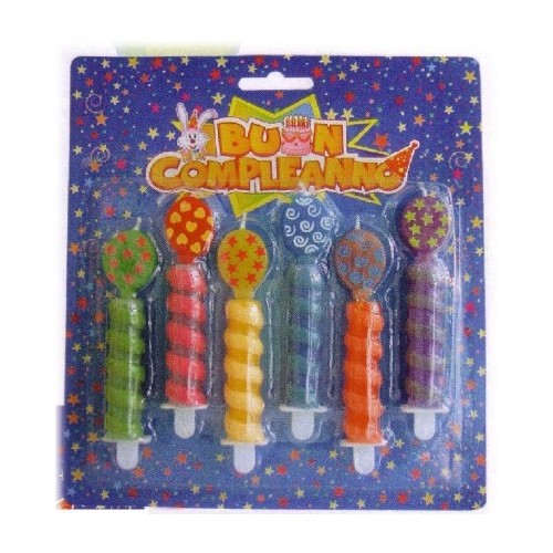 Candeline per torta torciglione palloncini