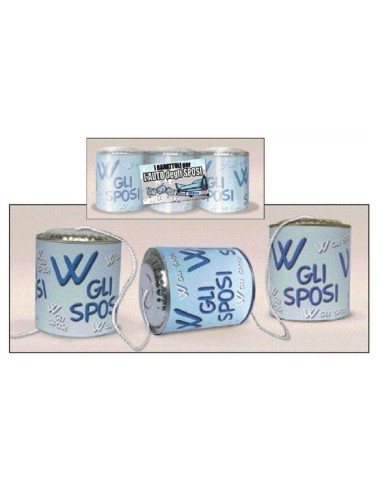 Barattoli per auto "W gli sposi" - Set 3 barattoli