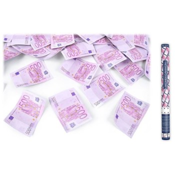 Cannone sparacoriandoli deluxe Cm. 60 - Banconote 500 Euro