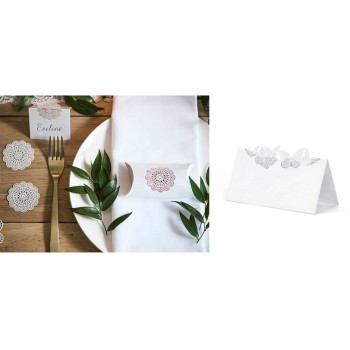 Cartoncino segnaposto decorato Cm. 9,2x5,7x5 - Blister 10 pz