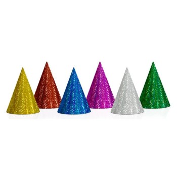 Cappellino cono "Holigraphic" multicolor Cm. 10 - Blister 20 pezzi
