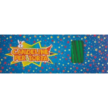 Candeline classiche con basi verdi - Scatola 100 pezzi