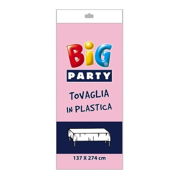 Tovaglia plastica Cm. 137x274 - Rosa