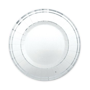 Piatto carta Cm. 25 Classic Argento Metal - Set 8 pezzi