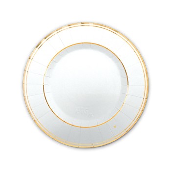 Piatto carta Cm. 20 Classic Oro Metal - Set 8 pezzi
