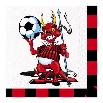 Tovaglioli carta Cm. 33x33 Rossonero - Blister 20 pezzi