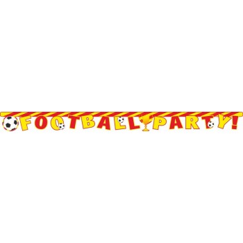 Festone scritta Football Party giallo / rosso Cm. 210