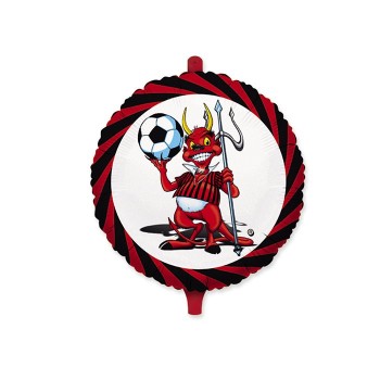 Palloncino mylar rotondo 18" Cm. 45 - Rossonero