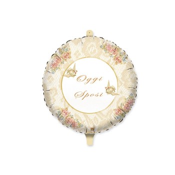 Palloncino mylar rotondo 18" Cm. 45 - Oggi Sposi