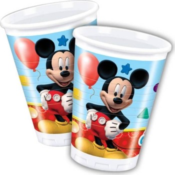 Bicchieri plastica Topolino - Blister 8 pezzi