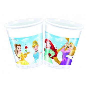 Bicchieri plastica Principesse - Blister 8 pezzi