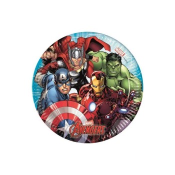 Piatti carta Cm. 20 Avengers - Blister 8 pezzi