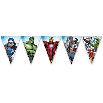 Festone bandierine pvc Avengers - Mt. 2,60