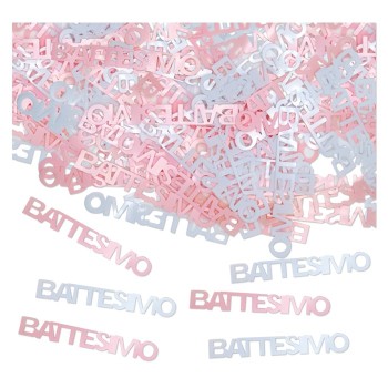 Confetti metallizzati 15gr. - Battesimo rosa