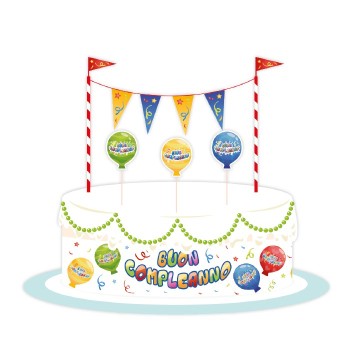 Set per decorazione della torta "Buon Compleanno Balloon"
