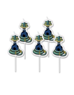 Candeline per torta picks "Nerazzurro" Cm. 8 - Blister 5 pezzi