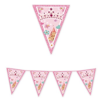 Festone bandierine pvc "Princess" Mt. 6